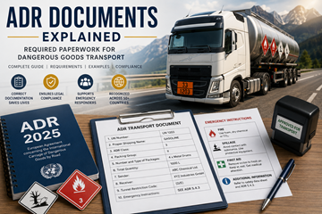 ADR dokumenti za prijevoz opasnih tvari i obvezna logistička dokumentacija u Europi