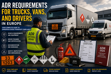 ADR zahtjevi za kamione i vozače u prijevozu opasnih tvari u Europi s opremom za sigurnost u transportu