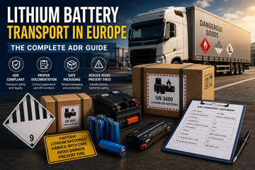 Prijevoz litijevih baterija u Europi s ADR oznakama za opasnu robu i usklađenost u logistici
